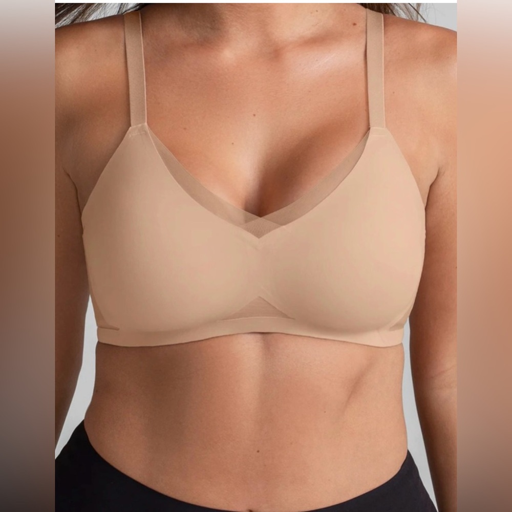 Honeylove Crossover No Underwire Runway Bra In Sand Size Medium